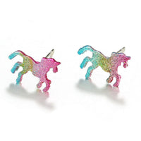 Rainbow Unicorn Stud Earrings