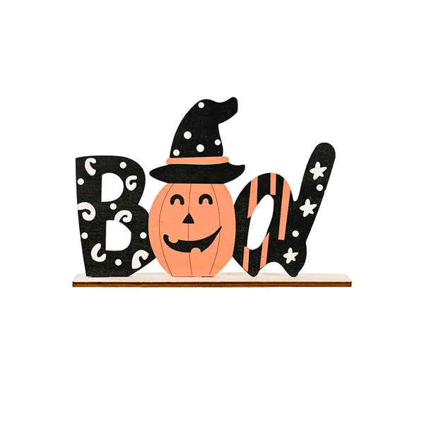Wooden Boo Halloween Sign