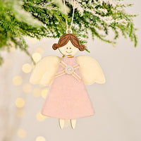 Mauve Angel Ornament