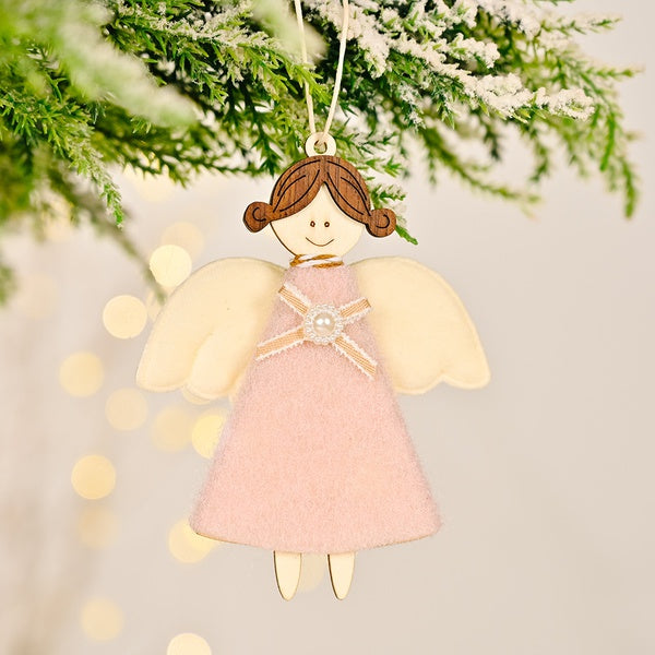 Mauve Angel Ornament