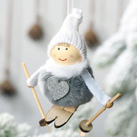Skiing Ornament - Gray