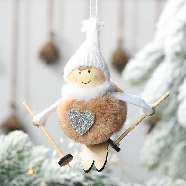 Skiing Ornament - Tan