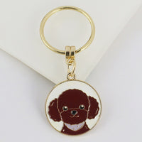 Brown Poodle Keychain