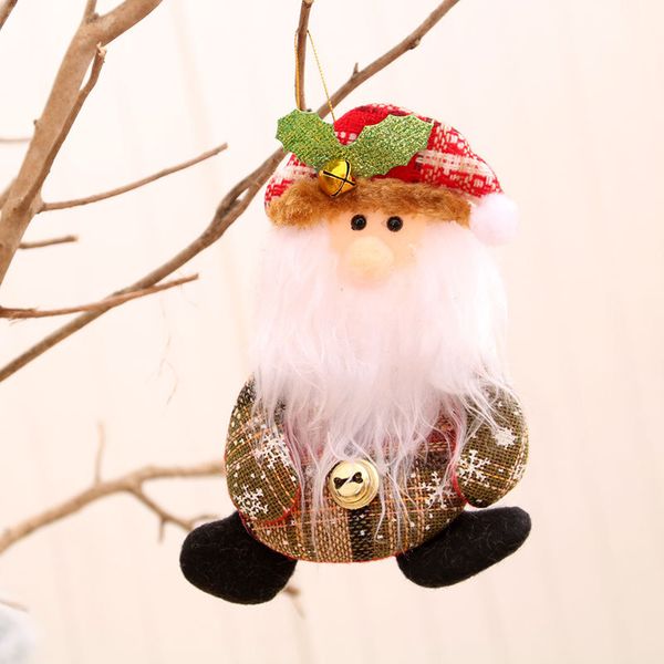 Plaid Santa Ornament