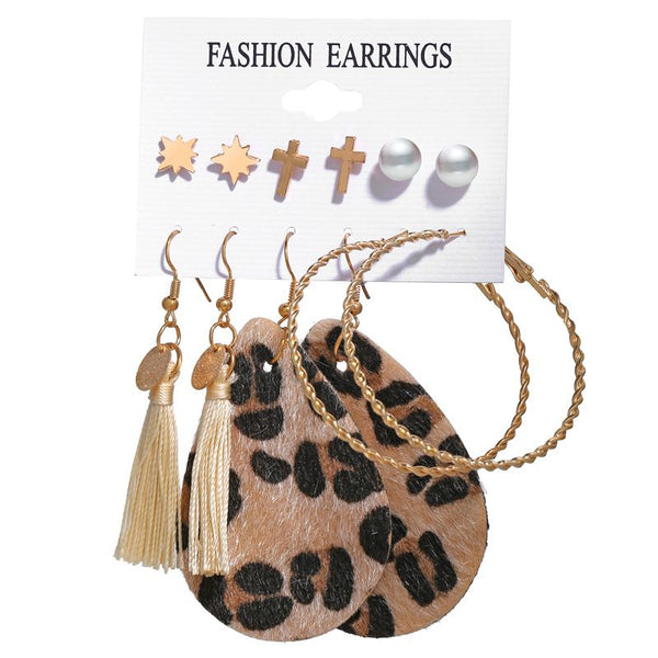 Leopard Earring Set