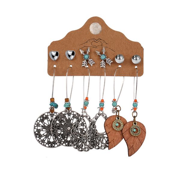 Boho Leaf Earring Set