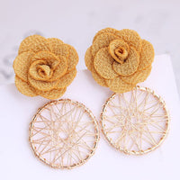 Yellow Flower Dreamcatcher Earrings