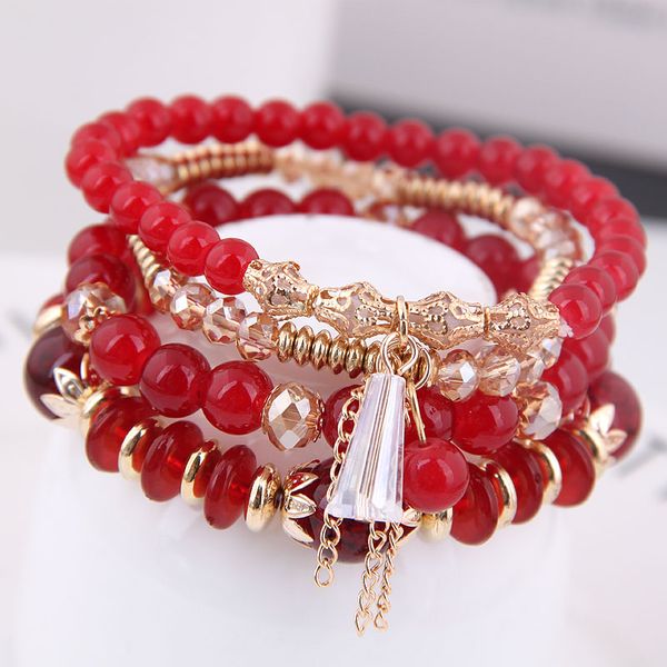 Red Beaded Bracelet