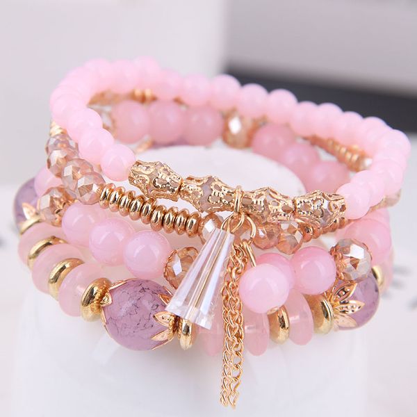 Pink Beaded Bracelet