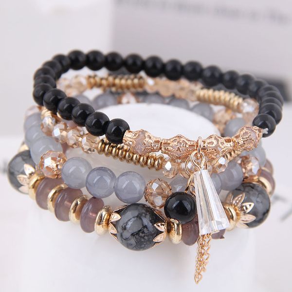 Black Beaded Bracelet