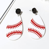 Baseball Teardrop Earrings