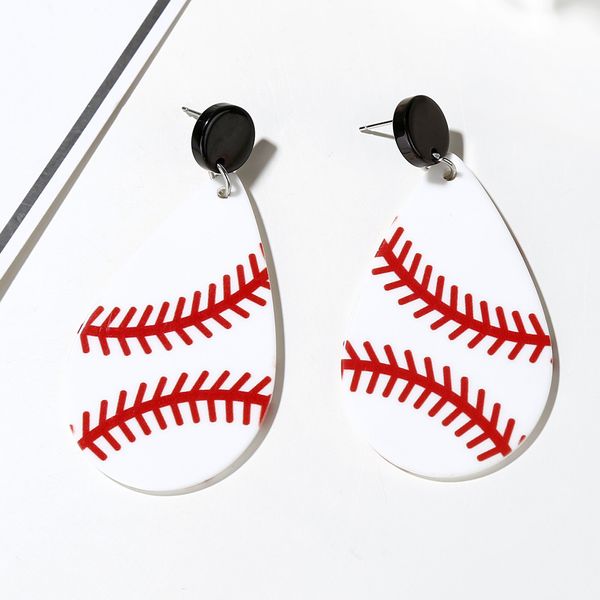 Baseball Teardrop Earrings