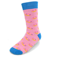 Men's Strawberry Donut Novelty Socks