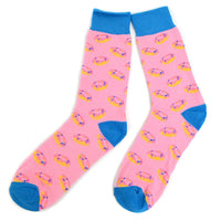 Men's Strawberry Donut Novelty Socks