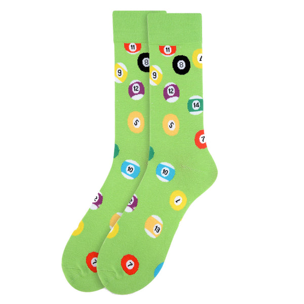 Men's Billiard Pool Balls Novelty Socks