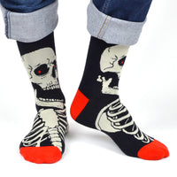 Men's Halloween Skeleton Novelty Socks