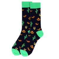 Men's Cactus Cowboy Novelty Socks