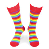 Men's Rainbow Striped Novelty Socks