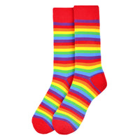 Men's Rainbow Striped Novelty Socks