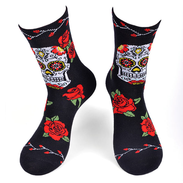 Women's Sugar Skull Novelty Socks