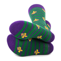 Men's Mardi Gras Fleur De Lis Novelty Socks