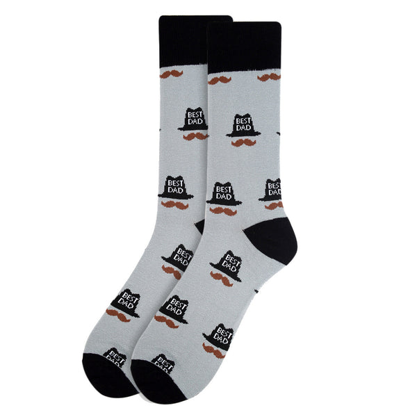 Men's Best Dad Grey Novelty Socks