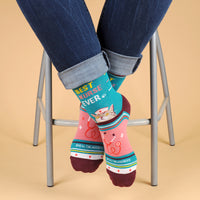 Women's Best Nurse Ever - Health Care Hero Cat - Novelty Socks