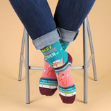 Women's Best Nurse Ever - Health Care Hero Cat - Novelty Socks
