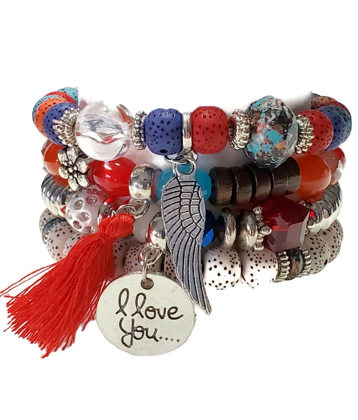 Red Love Wing Bracelet