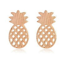Rose Gold Pineapple Earrings