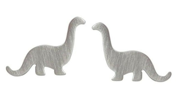 Silver Dinosaur Earrings