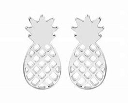 Silver Pineapple Earrings